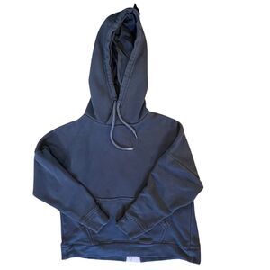 Fabletics Black Cozy Open Back Oversize Hoodie Sweatshirt Size XS Pullover Women